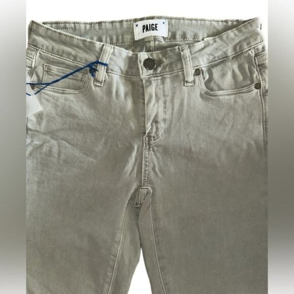 Paige Jeans Womens 26 Green Vintage Faded Gravel Denim Verdugo Mid Rise Ankle - Picture 7 of 12